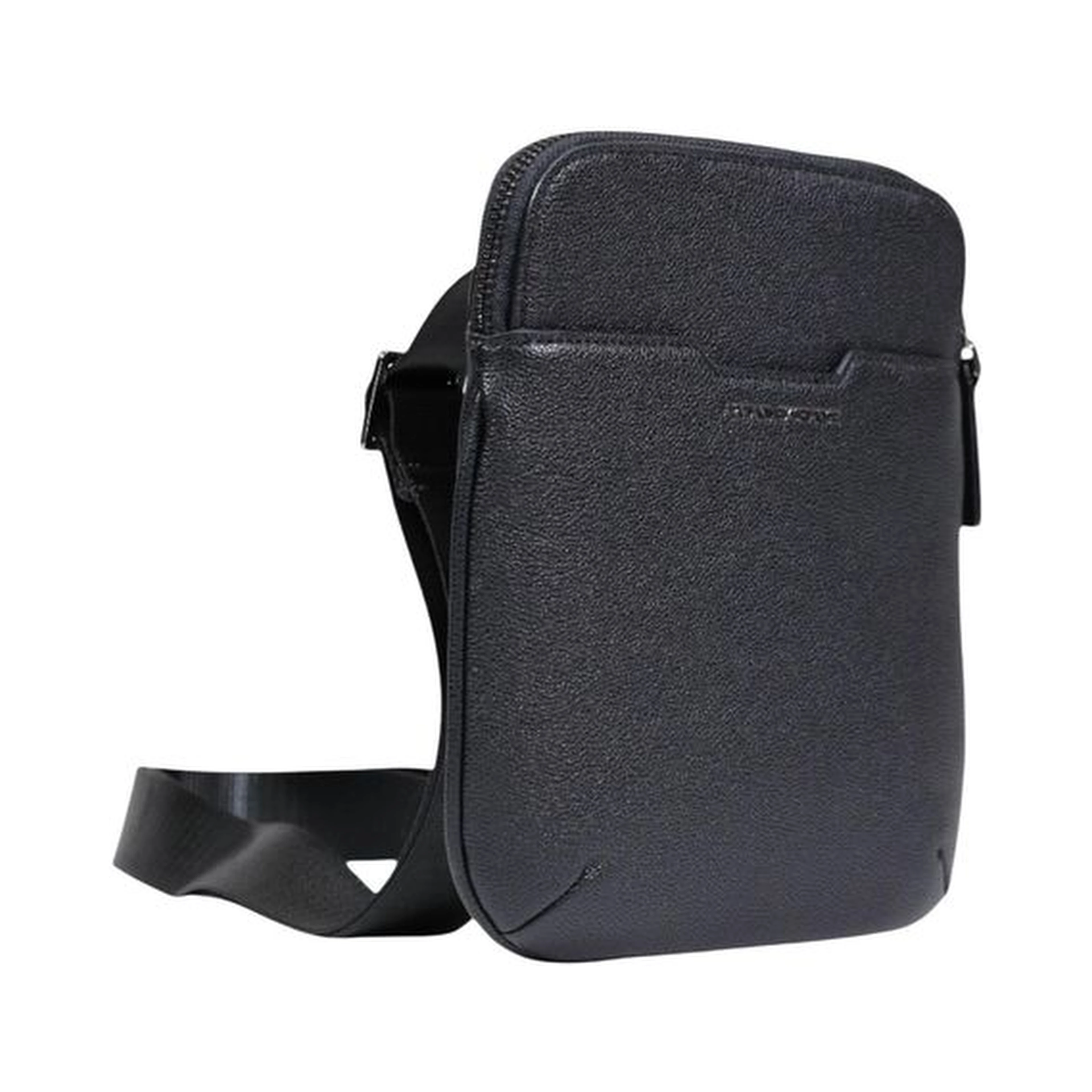 Black Polyester Messenger Bag