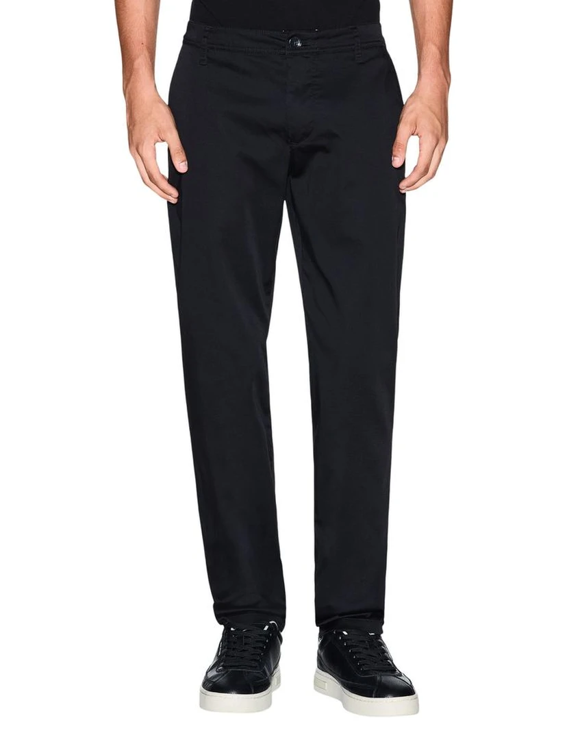 Black Cotton Skinny Pants