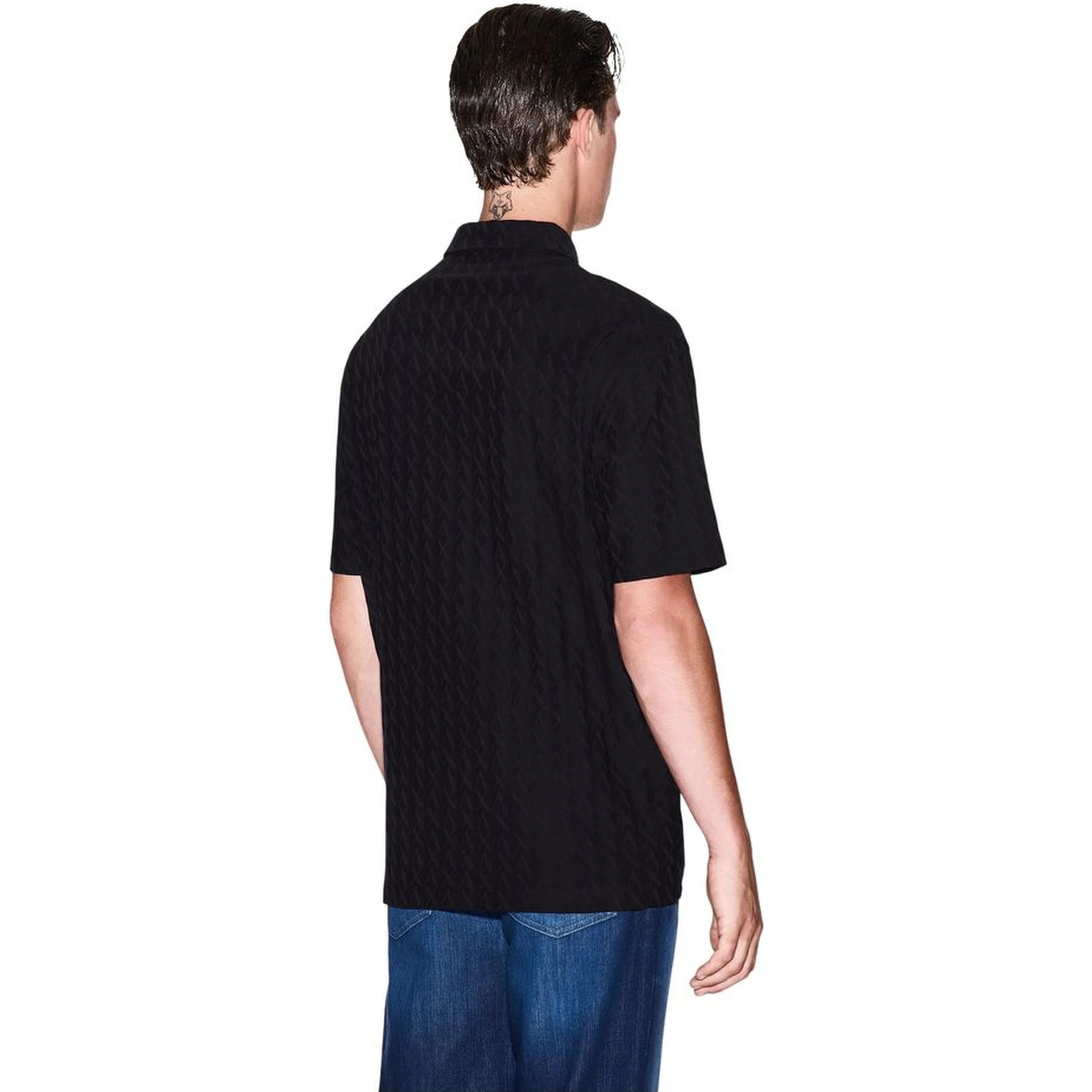 Black Cotton Polo Shirt