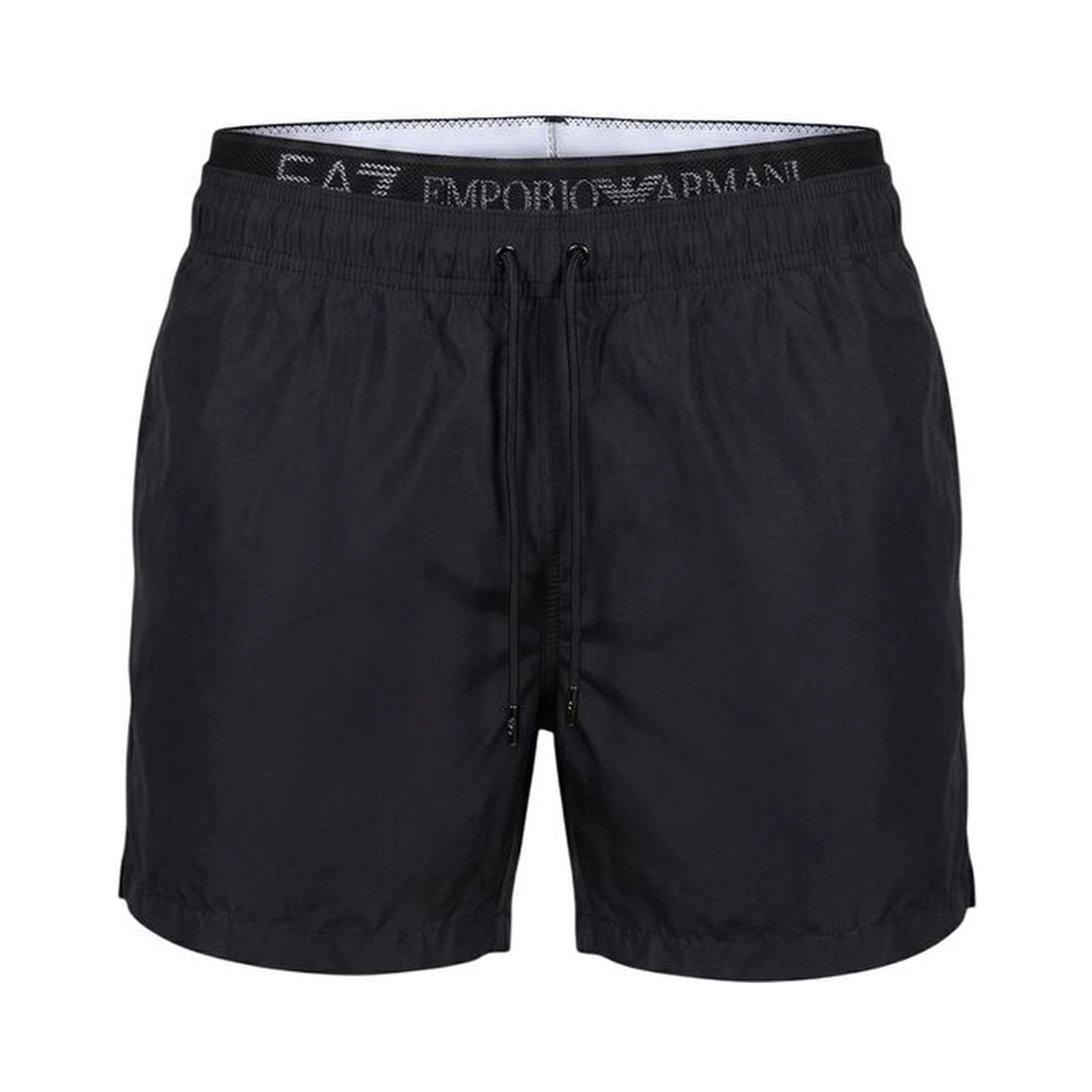 Black Polyester Swim Shorts