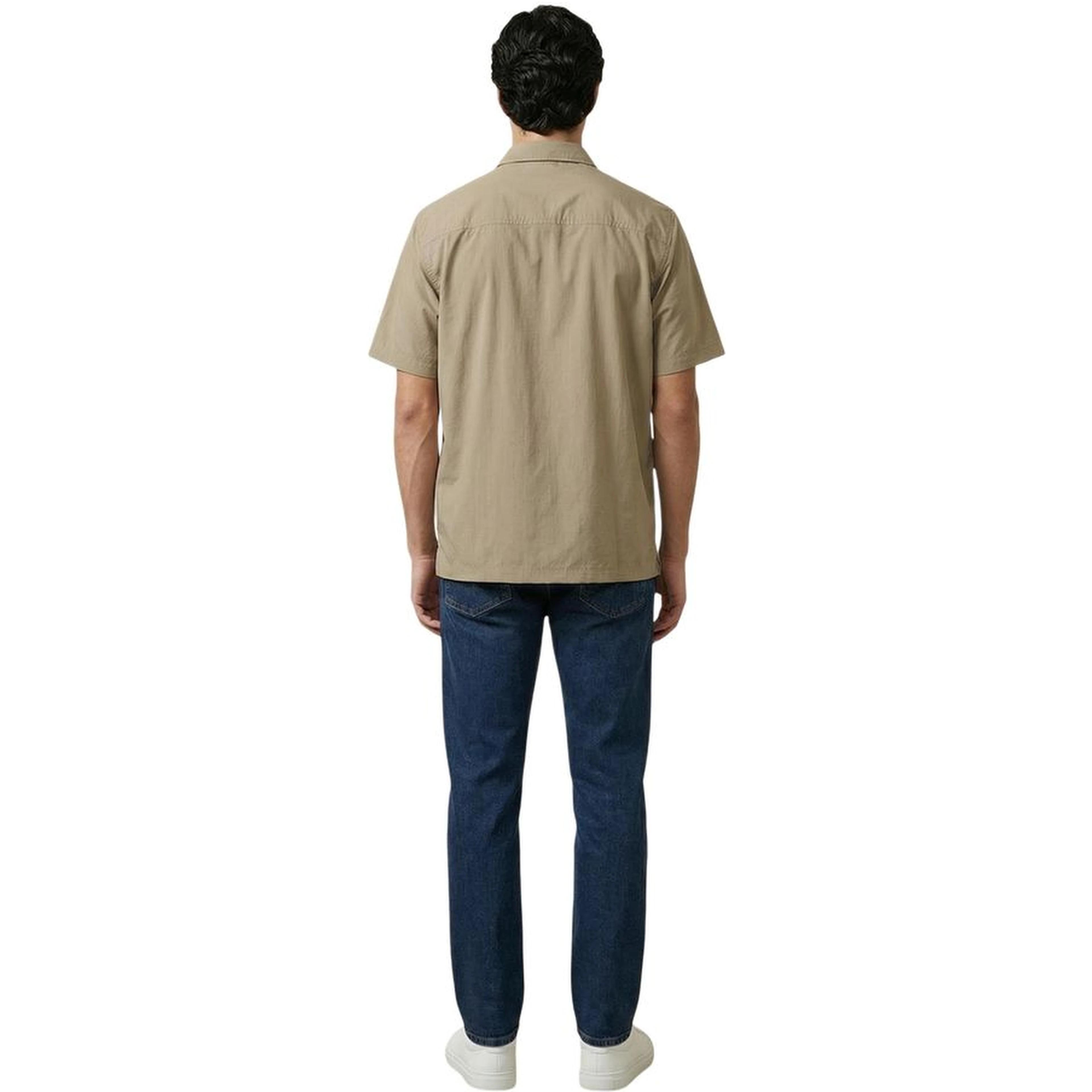 Beige Cotton Shortsleeve Shirt