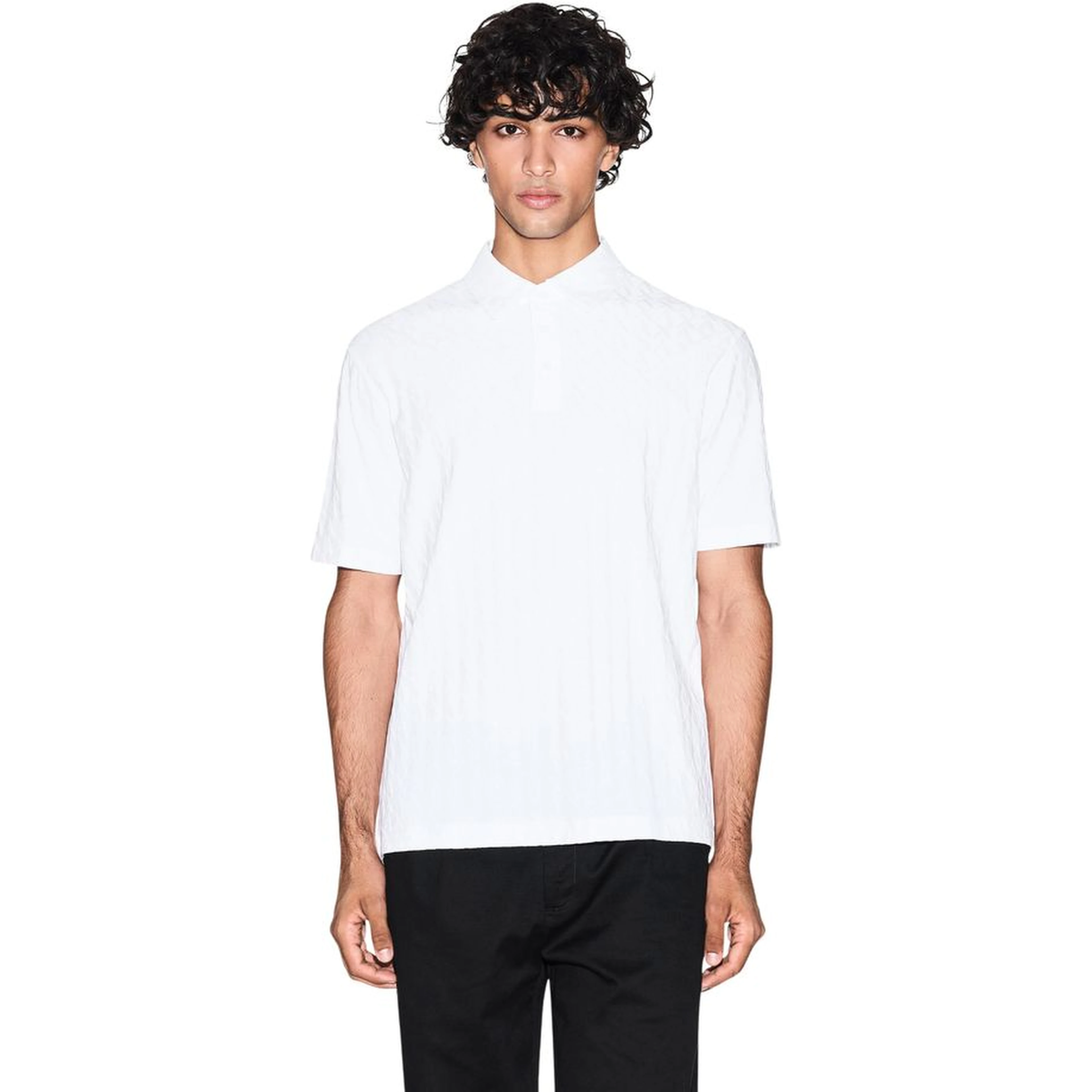 White Cotton Polo Shirt