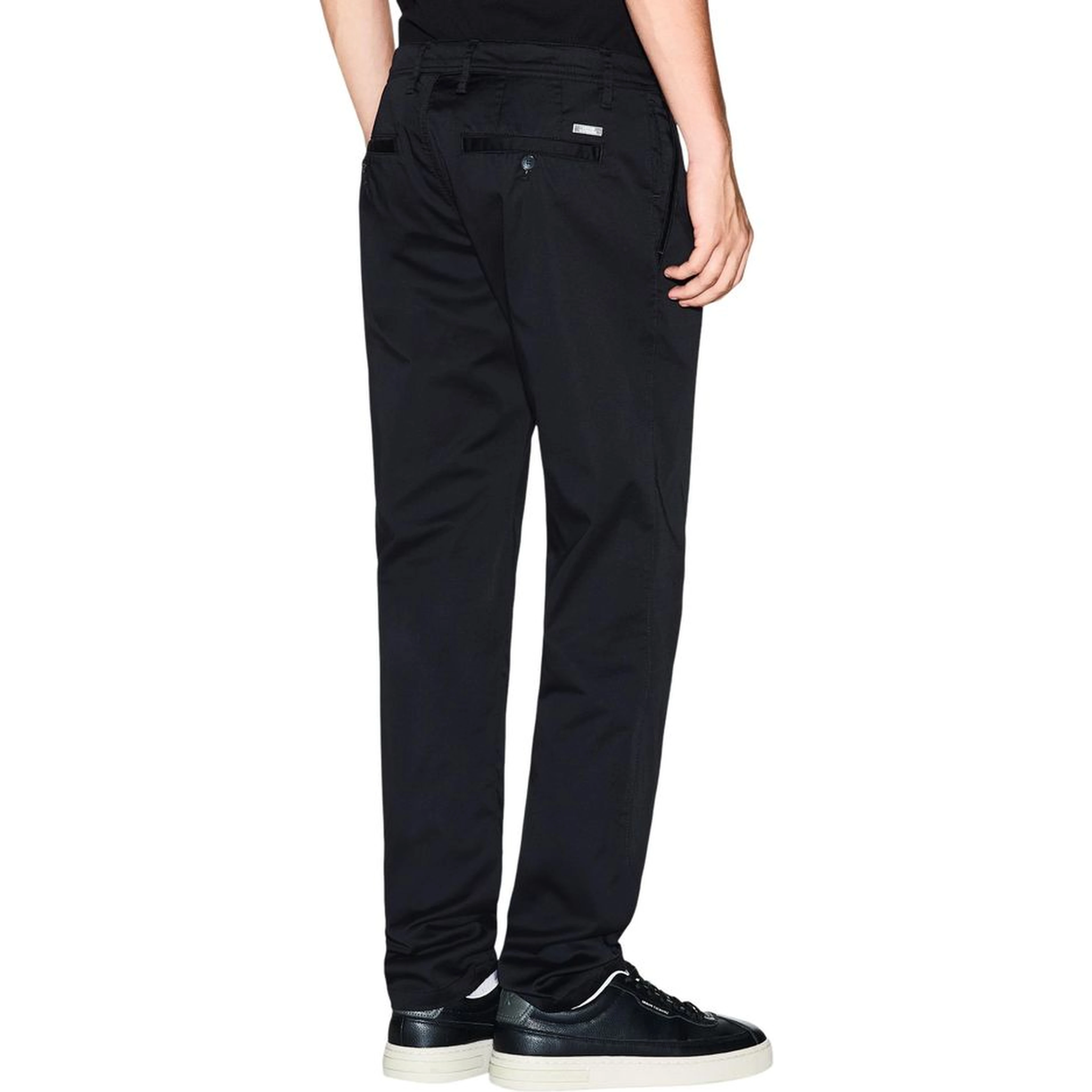 Black Cotton Skinny Pants