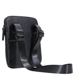 Black Polyester Messenger Bag