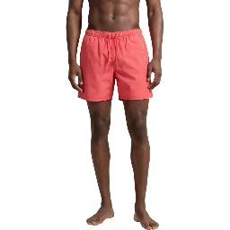 Orange Polyester Swim Shorts