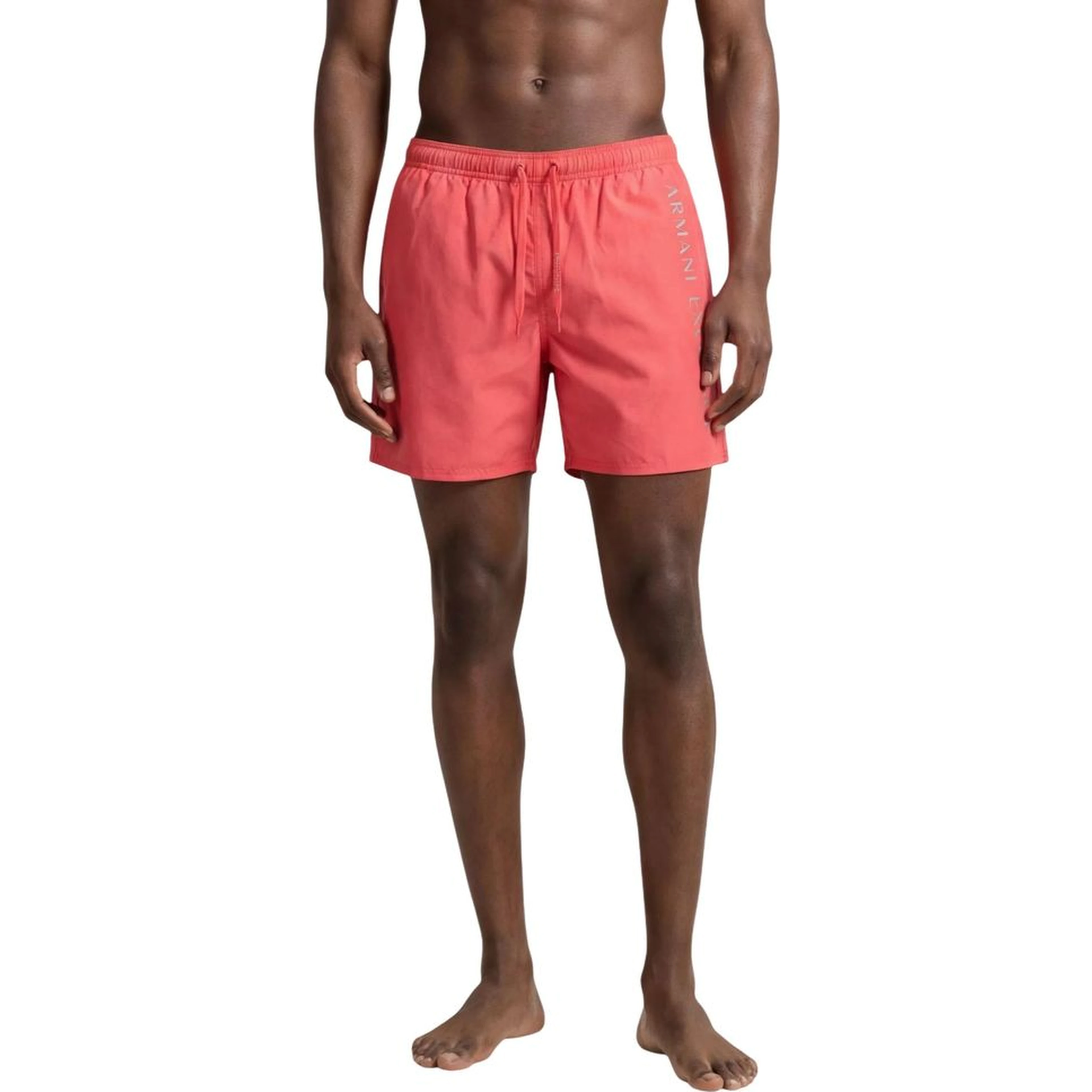 Orange Polyester Swim Shorts