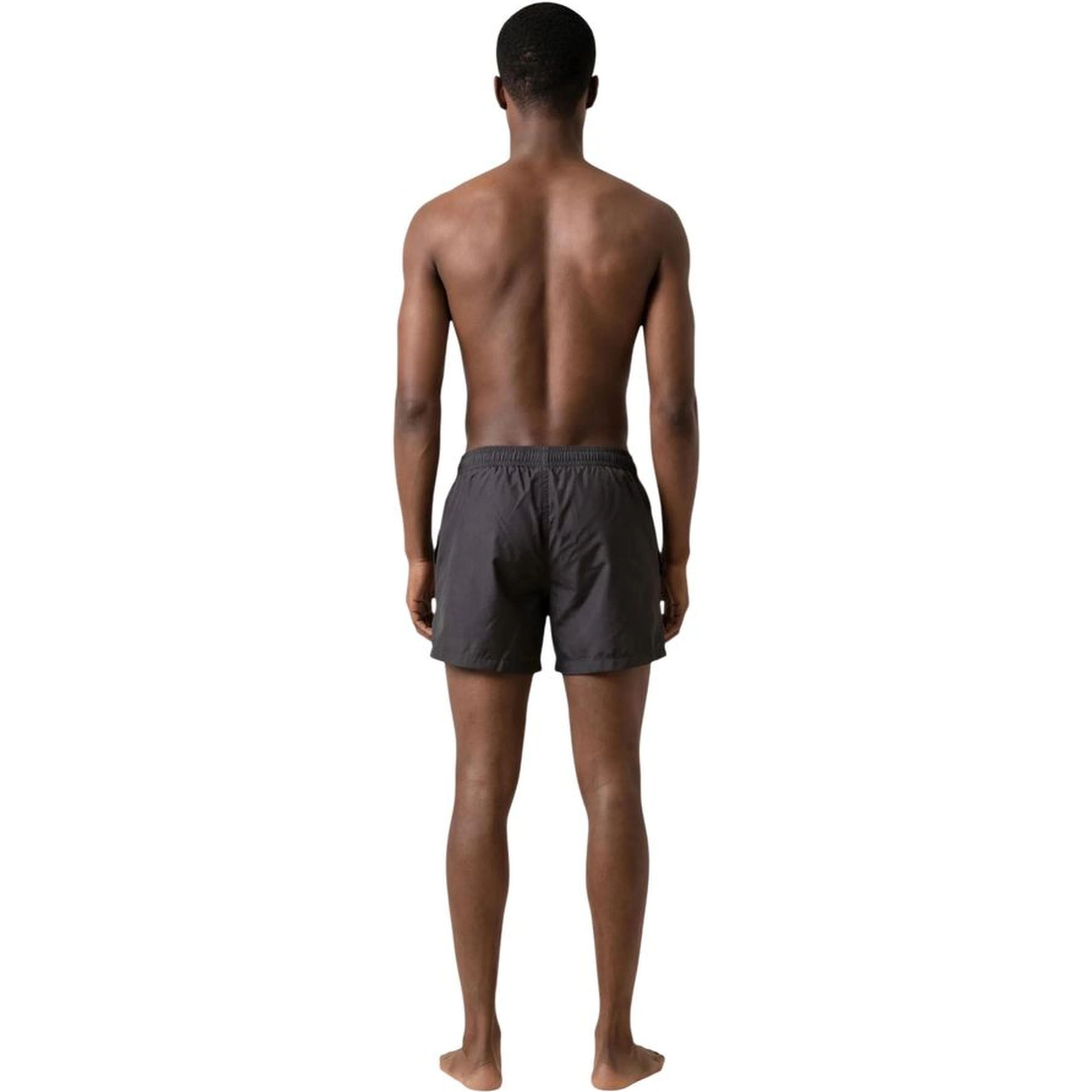 Black Polyester Swim Shorts