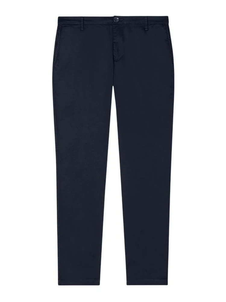 Blue Cotton Skinny Pants