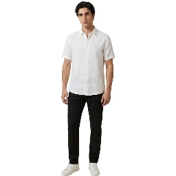 White Linen Shortsleeve Shirt