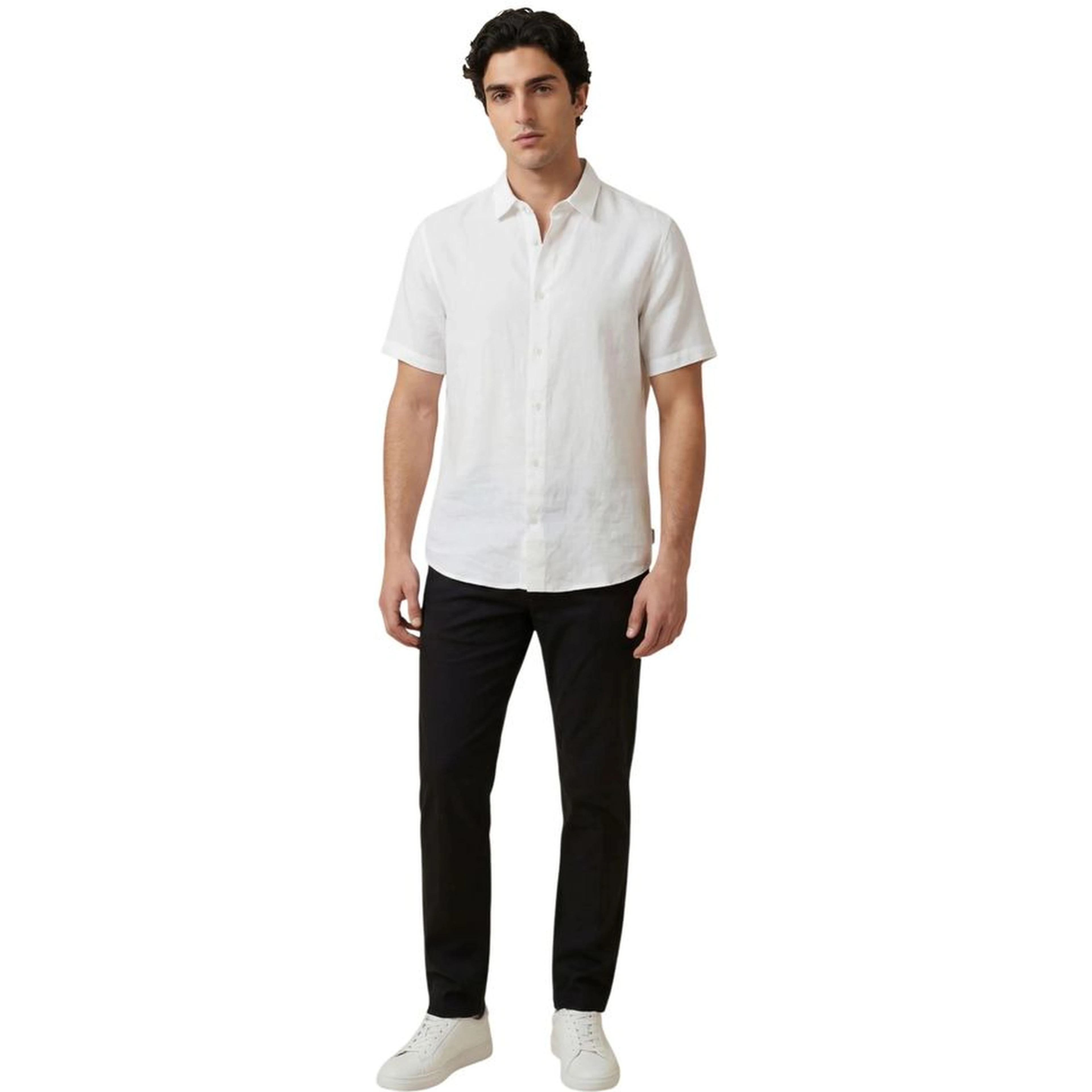 White Linen Shortsleeve Shirt
