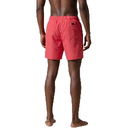 Orange Polyester Swim Shorts
