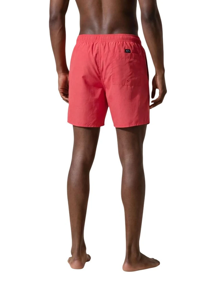 Orange Polyester Swim Shorts