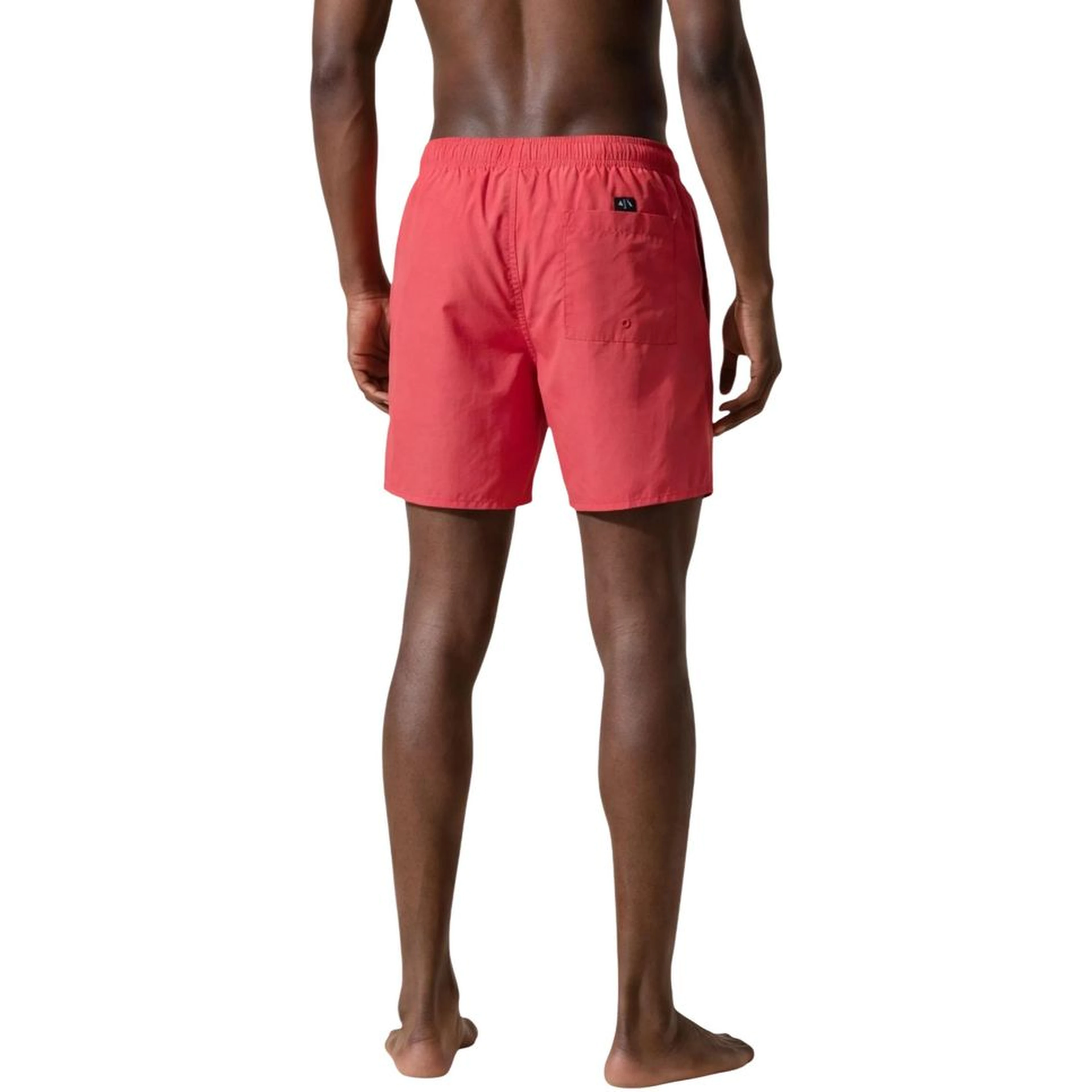 Orange Polyester Swim Shorts