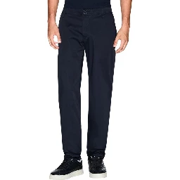 Blue Cotton Skinny Pants