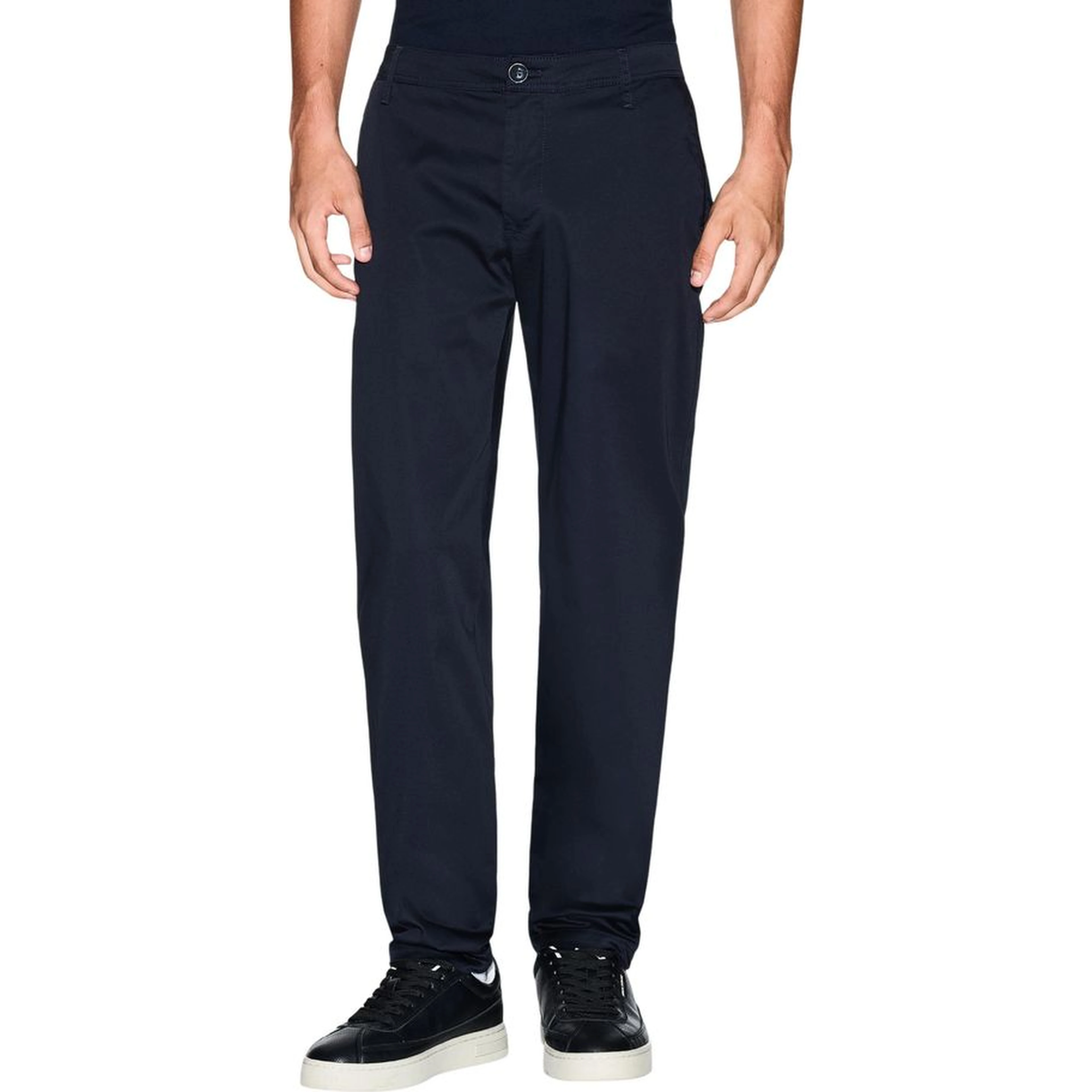 Blue Cotton Skinny Pants