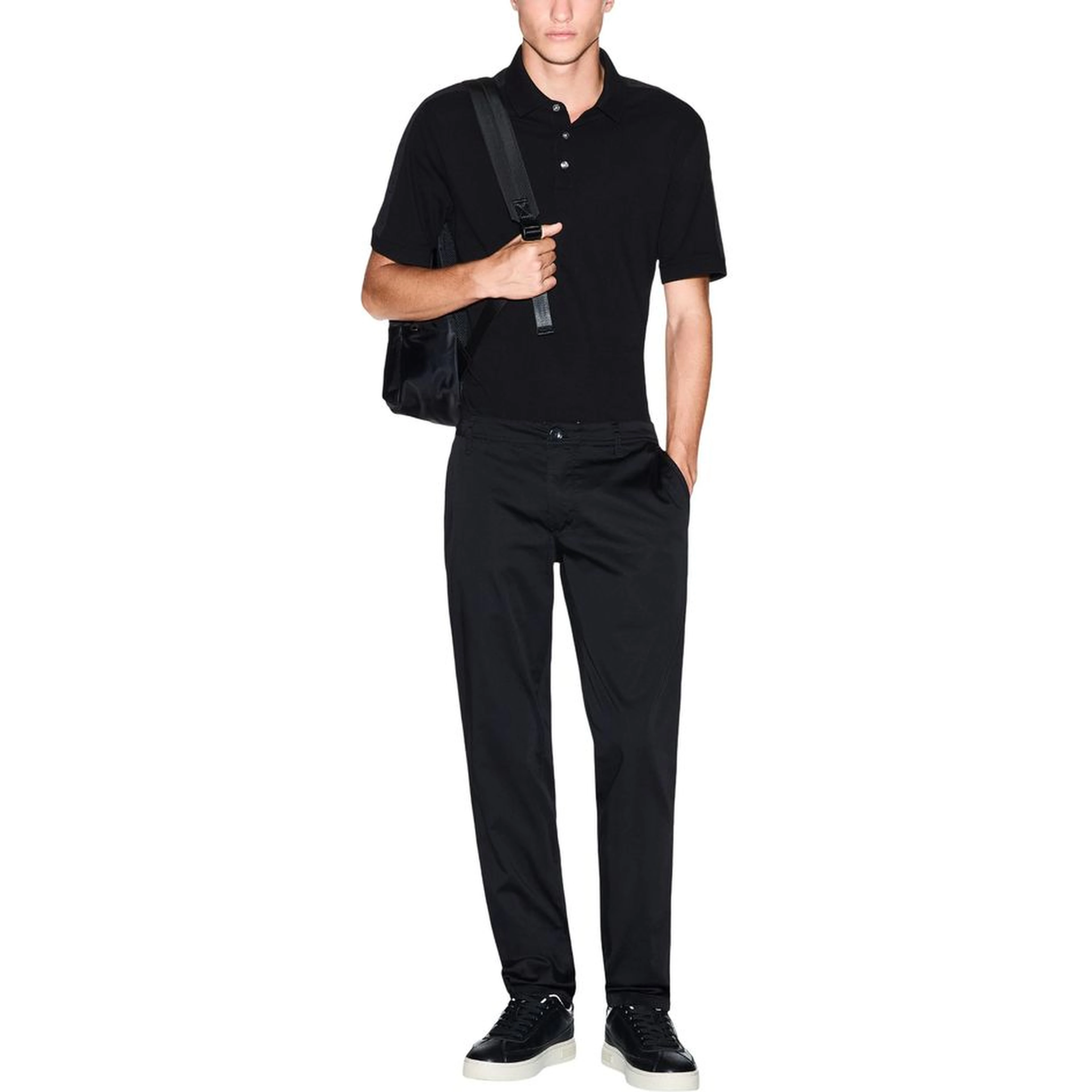 Black Cotton Skinny Pants