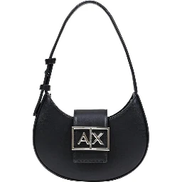 Black Polyester Handbag