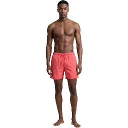 Orange Polyester Swim Shorts