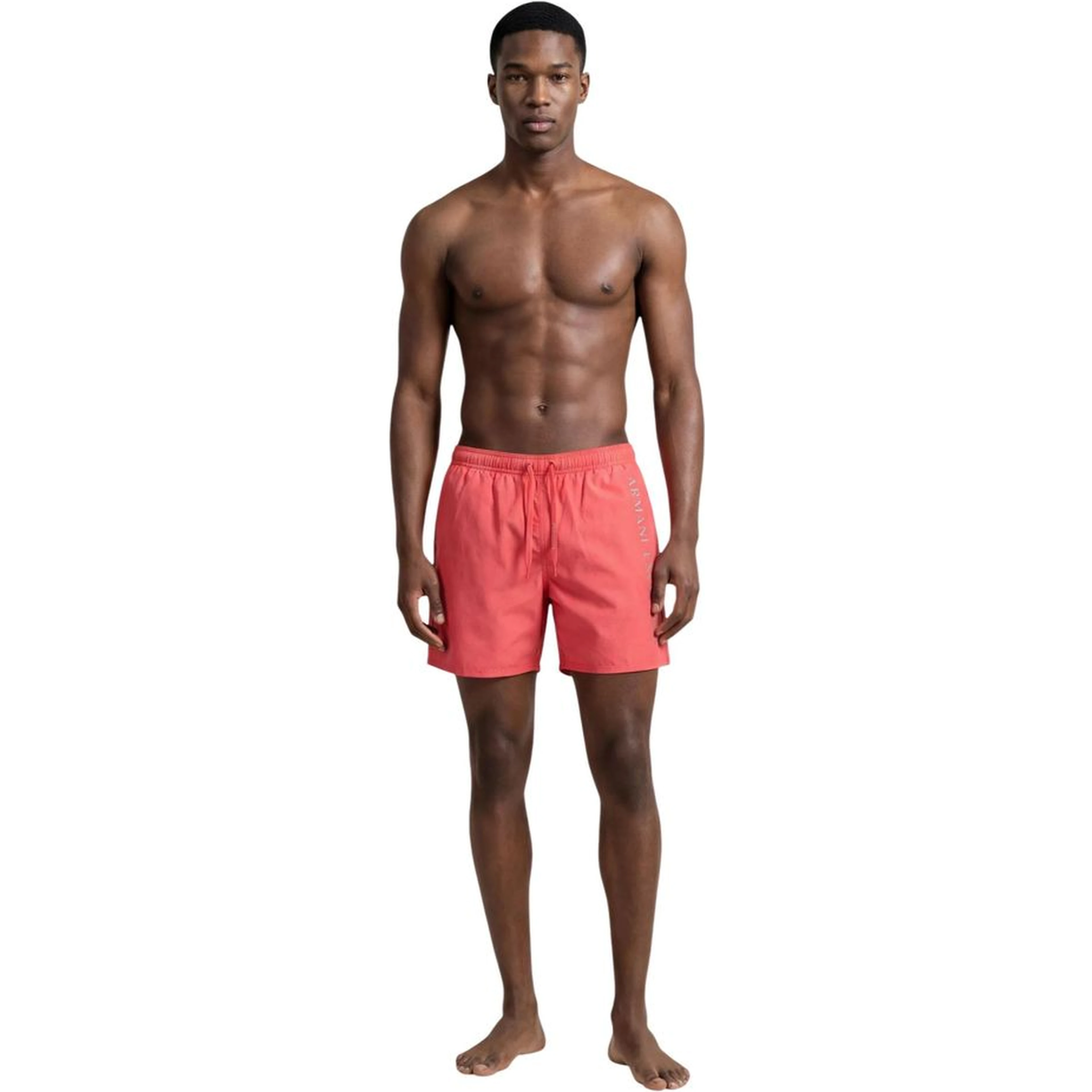 Orange Polyester Swim Shorts