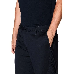 Blue Cotton Skinny Pants