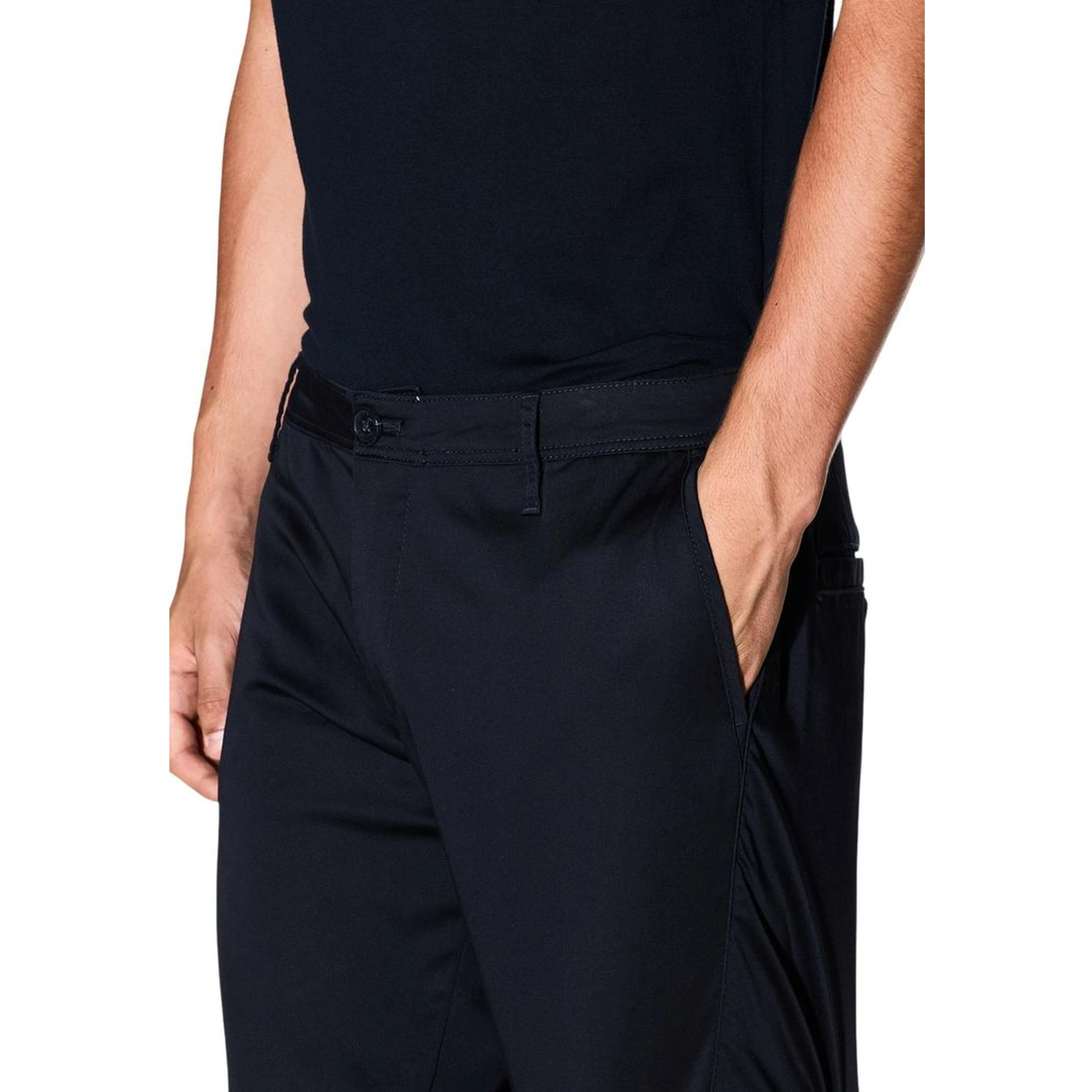 Blue Cotton Skinny Pants