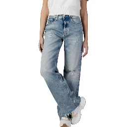 Light Blue Recycled Cotton Bootcut Jeans