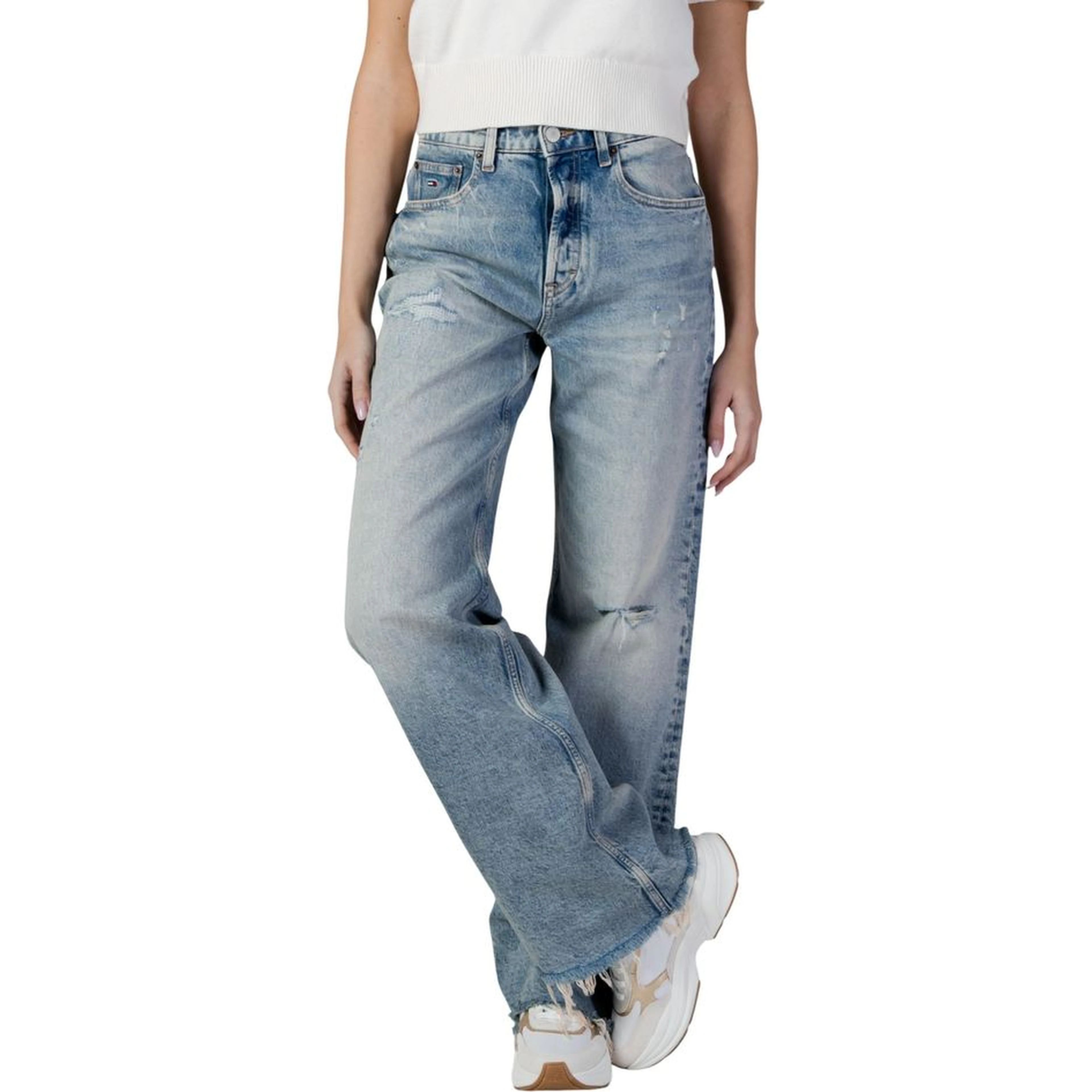 Light Blue Recycled Cotton Bootcut Jeans
