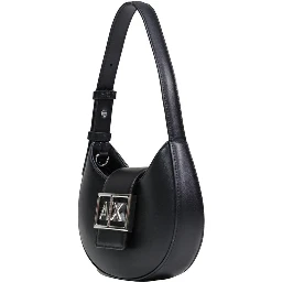 Black Polyester Handbag