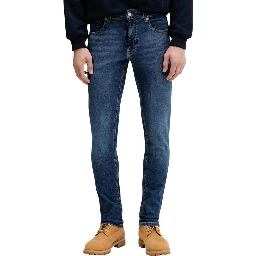 Blue Recycled Cotton Skinny Jeans
