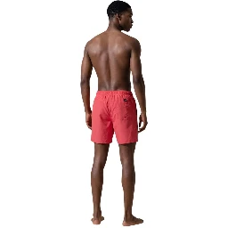 Orange Polyester Swim Shorts