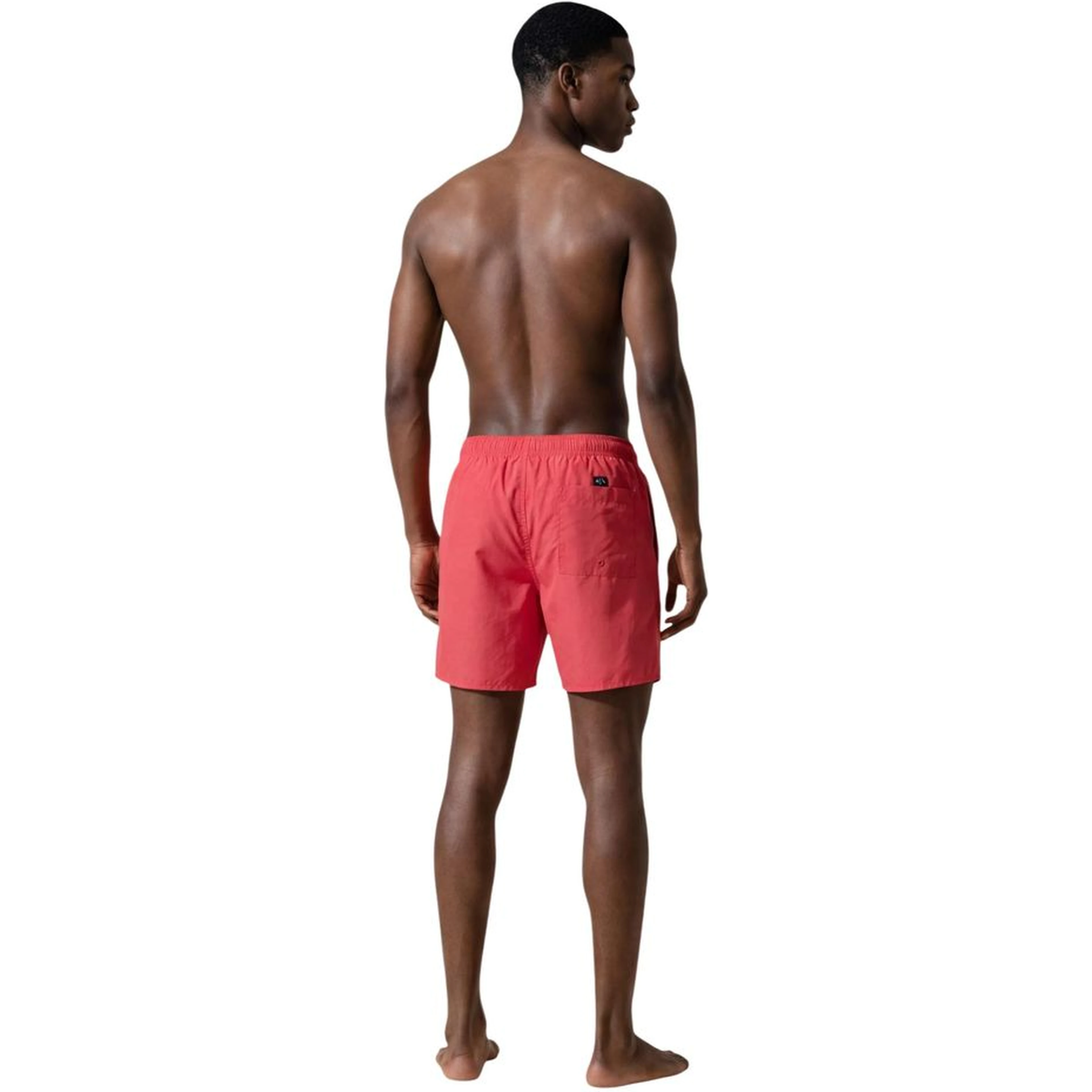Orange Polyester Swim Shorts