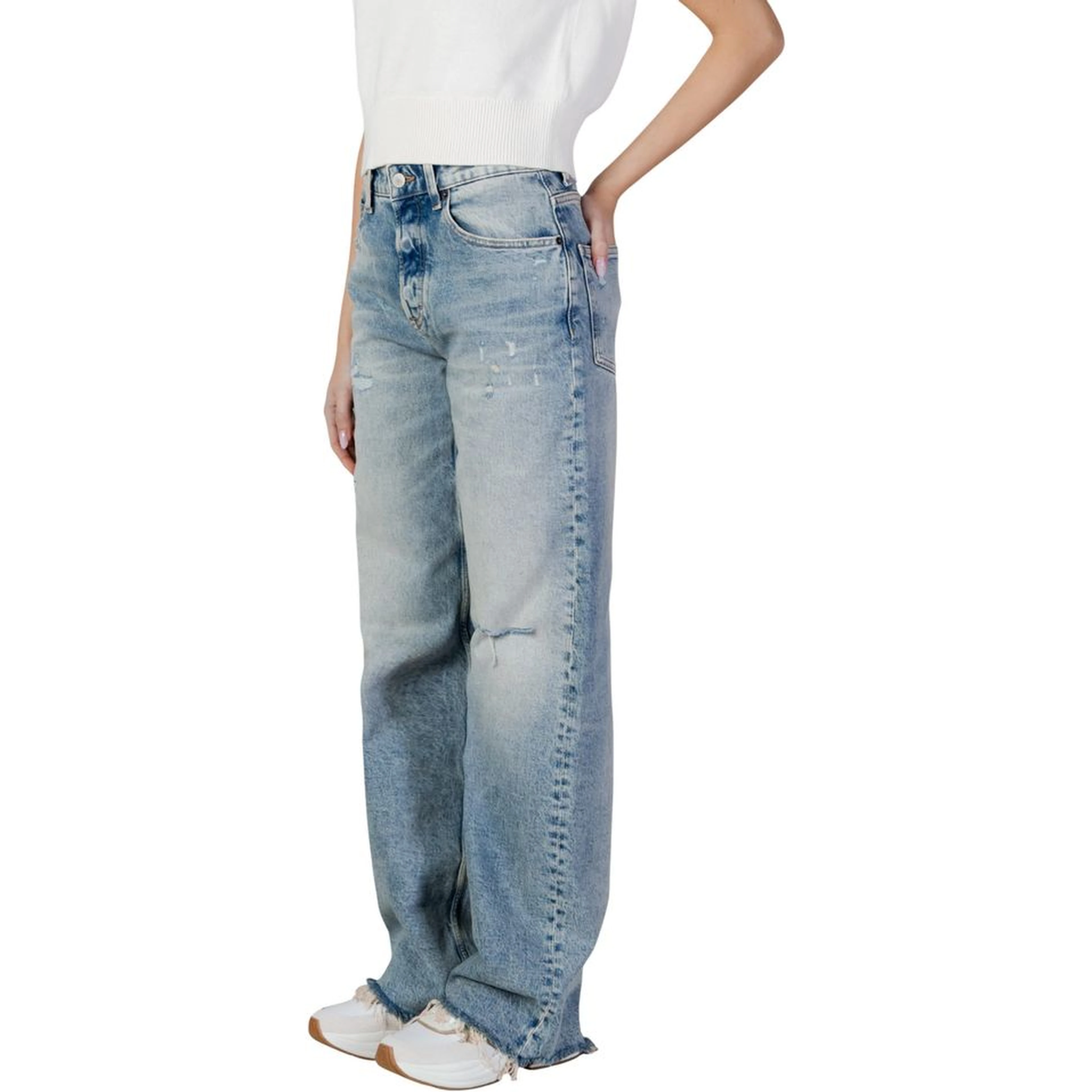 Light Blue Recycled Cotton Bootcut Jeans