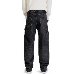 Black Recycled Cotton Relaxed Fit Jeans