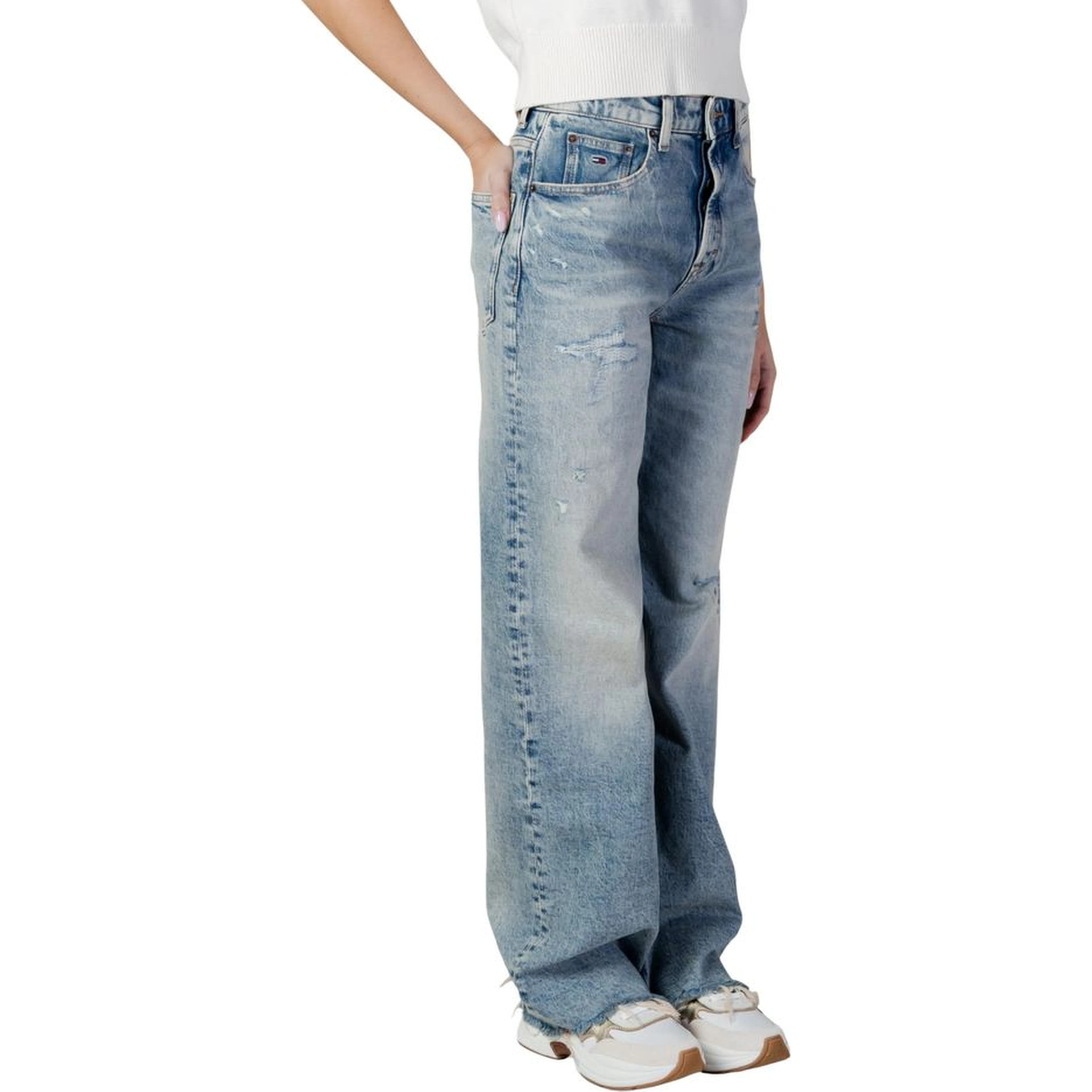 Light Blue Recycled Cotton Bootcut Jeans