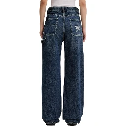 Blue Cotton Mom Jeans