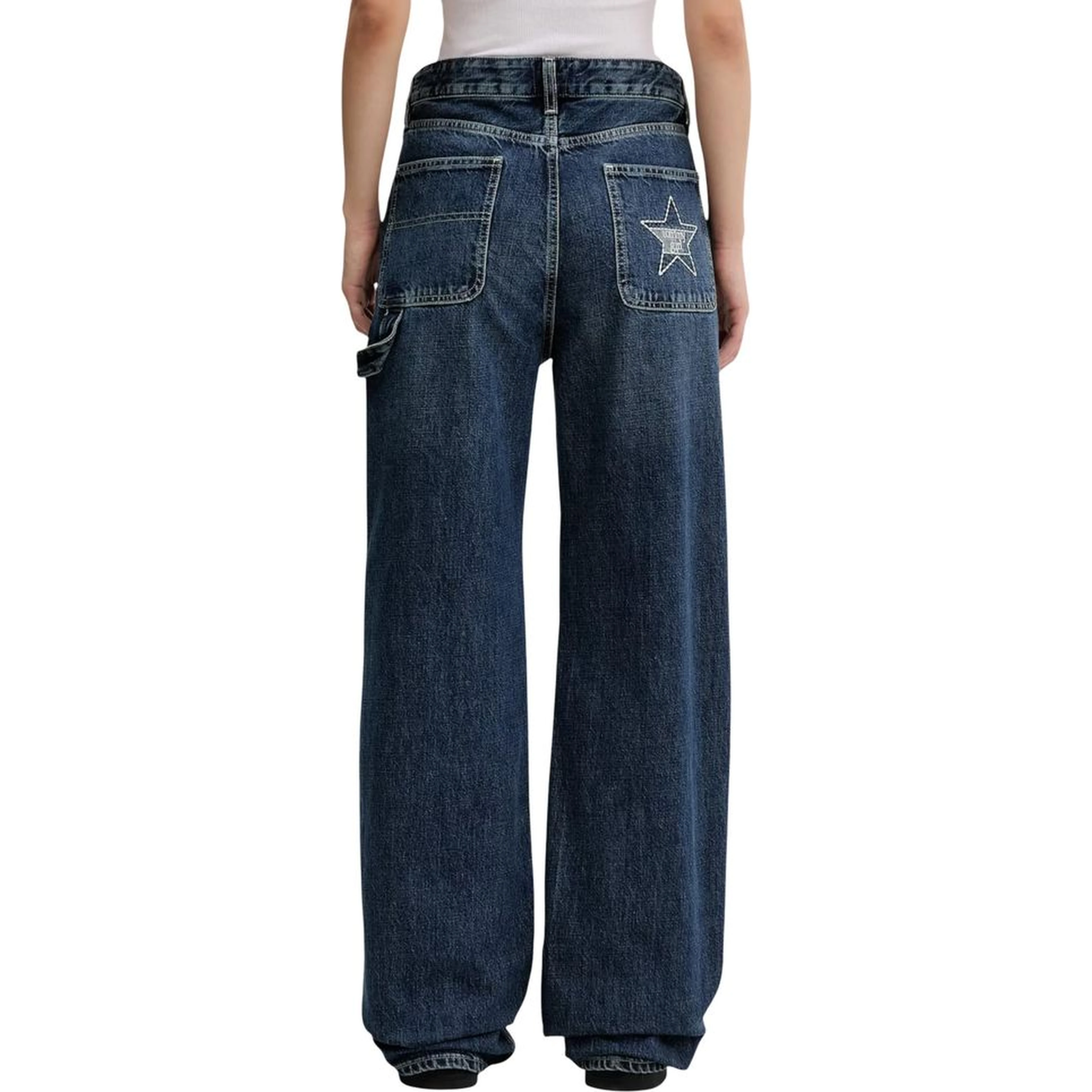 Blue Cotton Mom Jeans