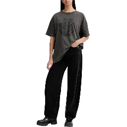 Black Recycled Cotton Bootcut Jeans