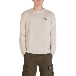 Beige Recycled Cotton Long Sleeve T-Shirt