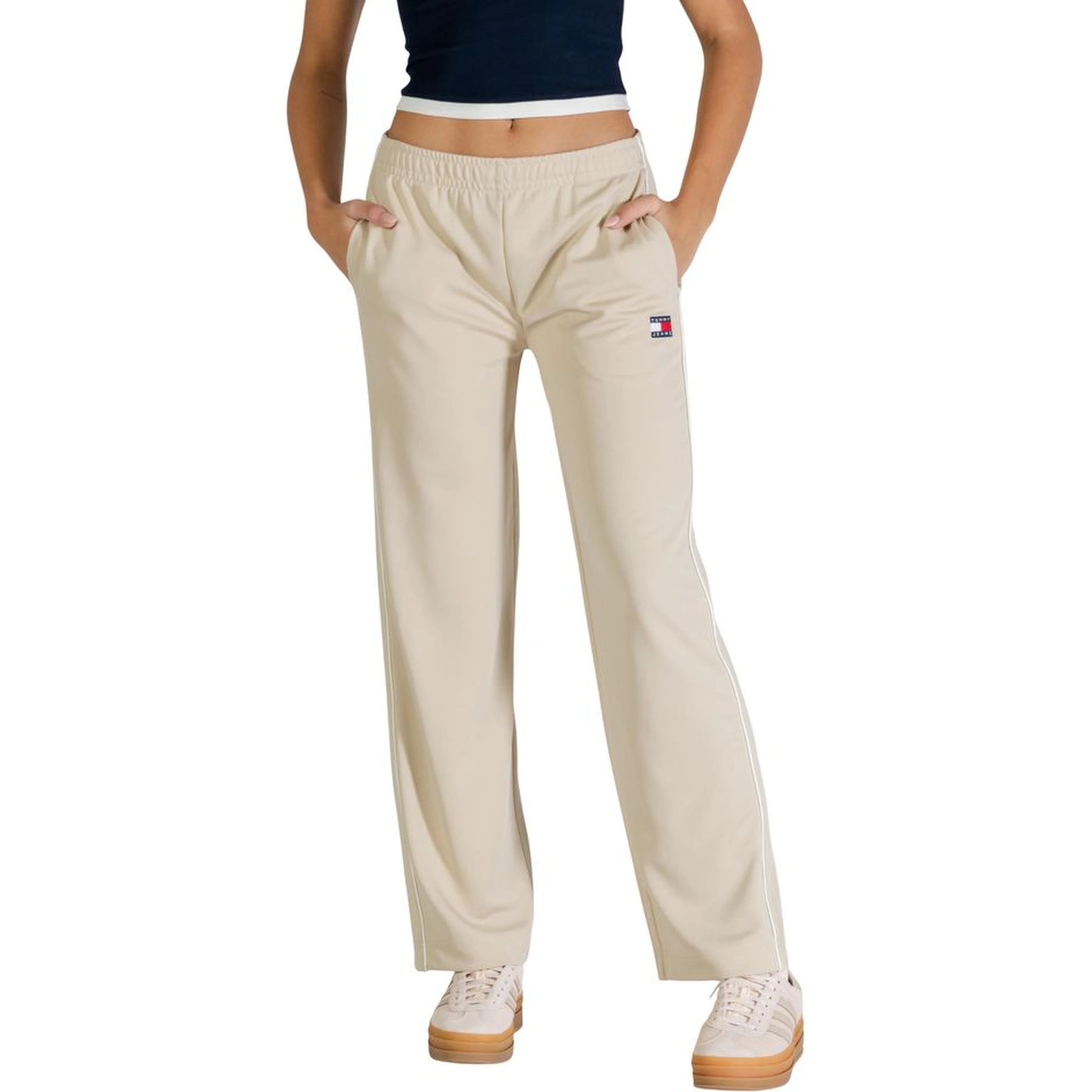 Beige Recycled Polyester Joggers (Workout Pants)