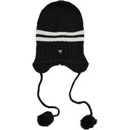 Black And White Recycled Wool Cap (Baseball Hat)