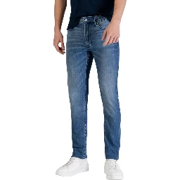 Blue Cotton Skinny Jeans