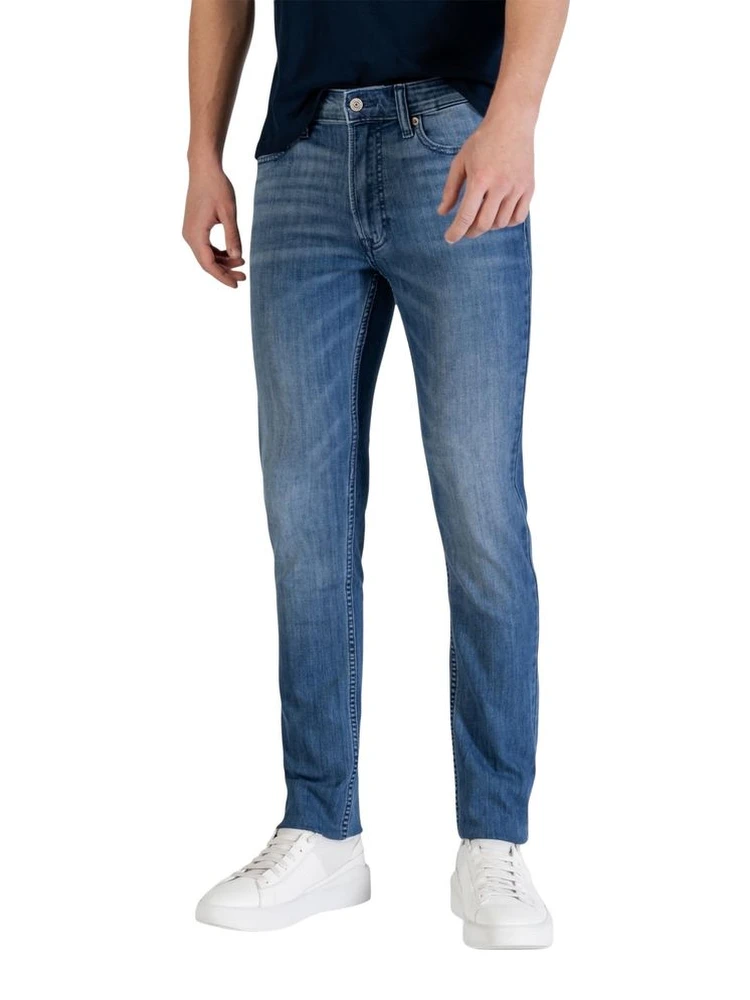 Blue Cotton Skinny Jeans
