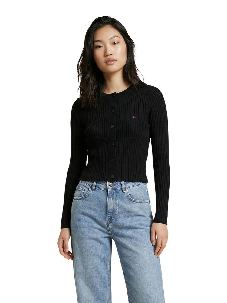 Black Organic Cotton Cardigan