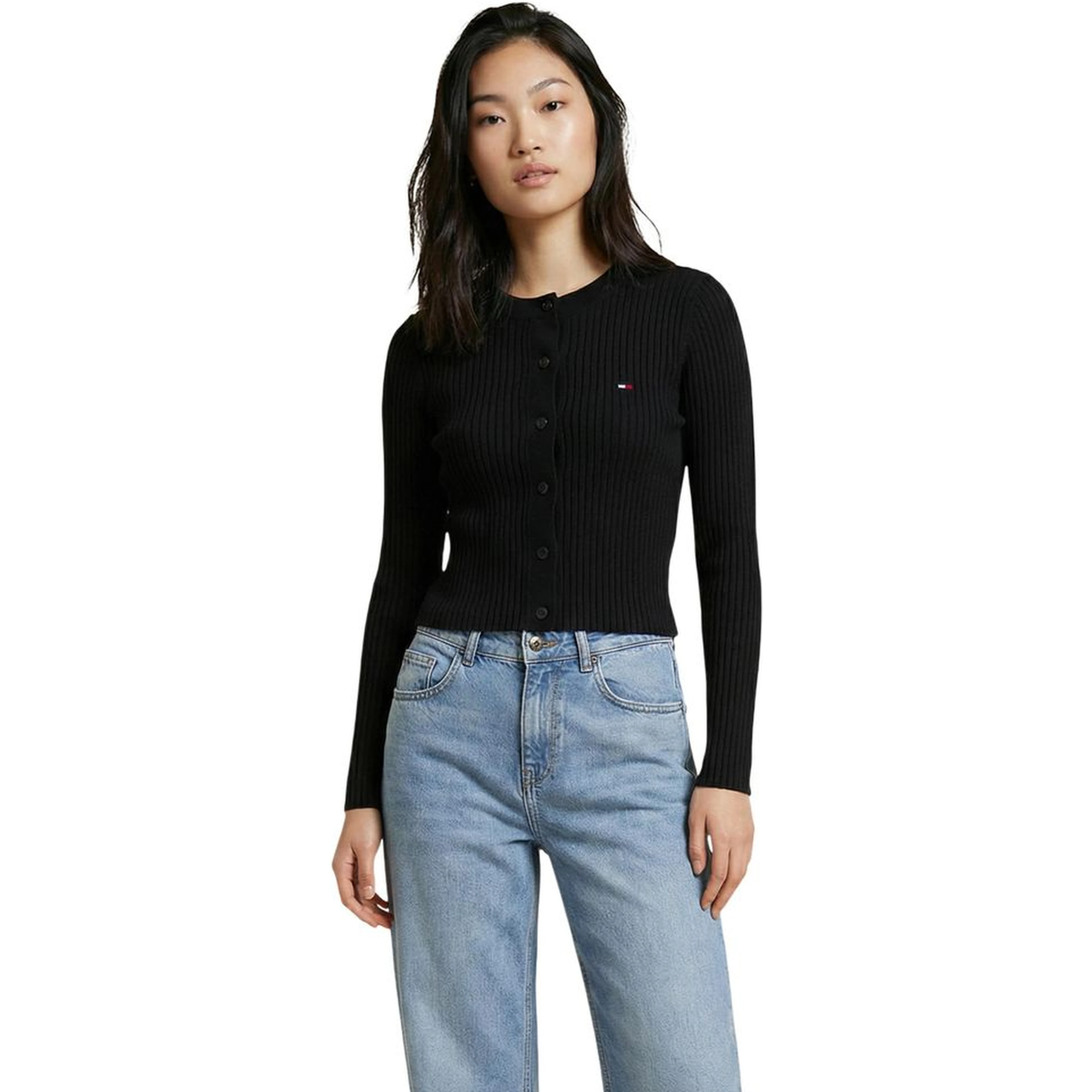 Black Organic Cotton Cardigan