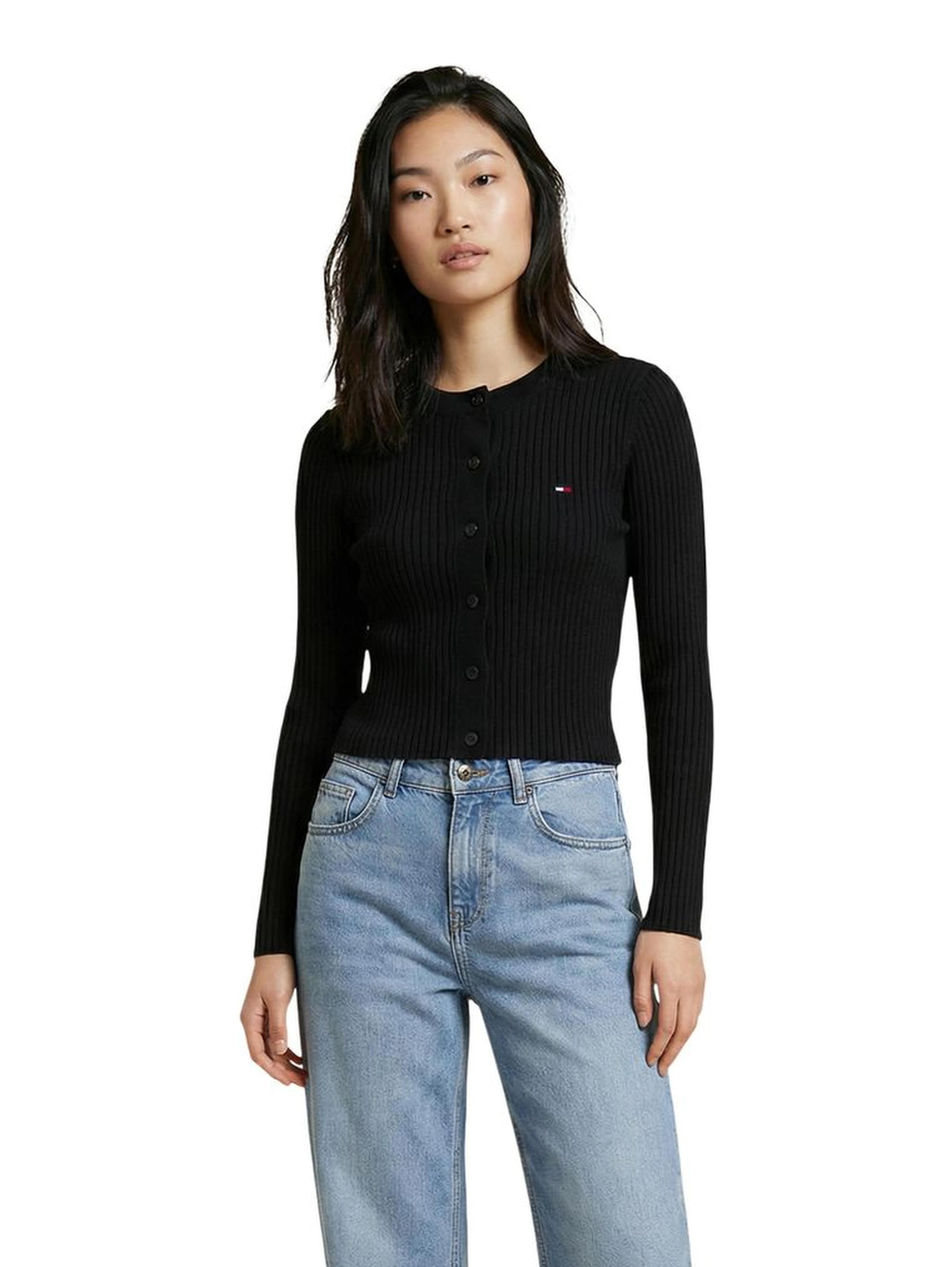 Black Organic Cotton Cardigan
