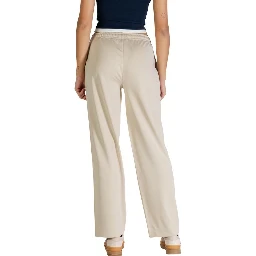 Beige Recycled Polyester Joggers (Workout Pants)