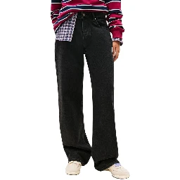 Black Recycled Cotton Bootcut Jeans