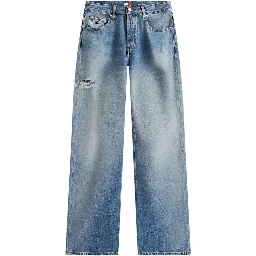 Blue Recycled Cotton Boyfriend Jeans