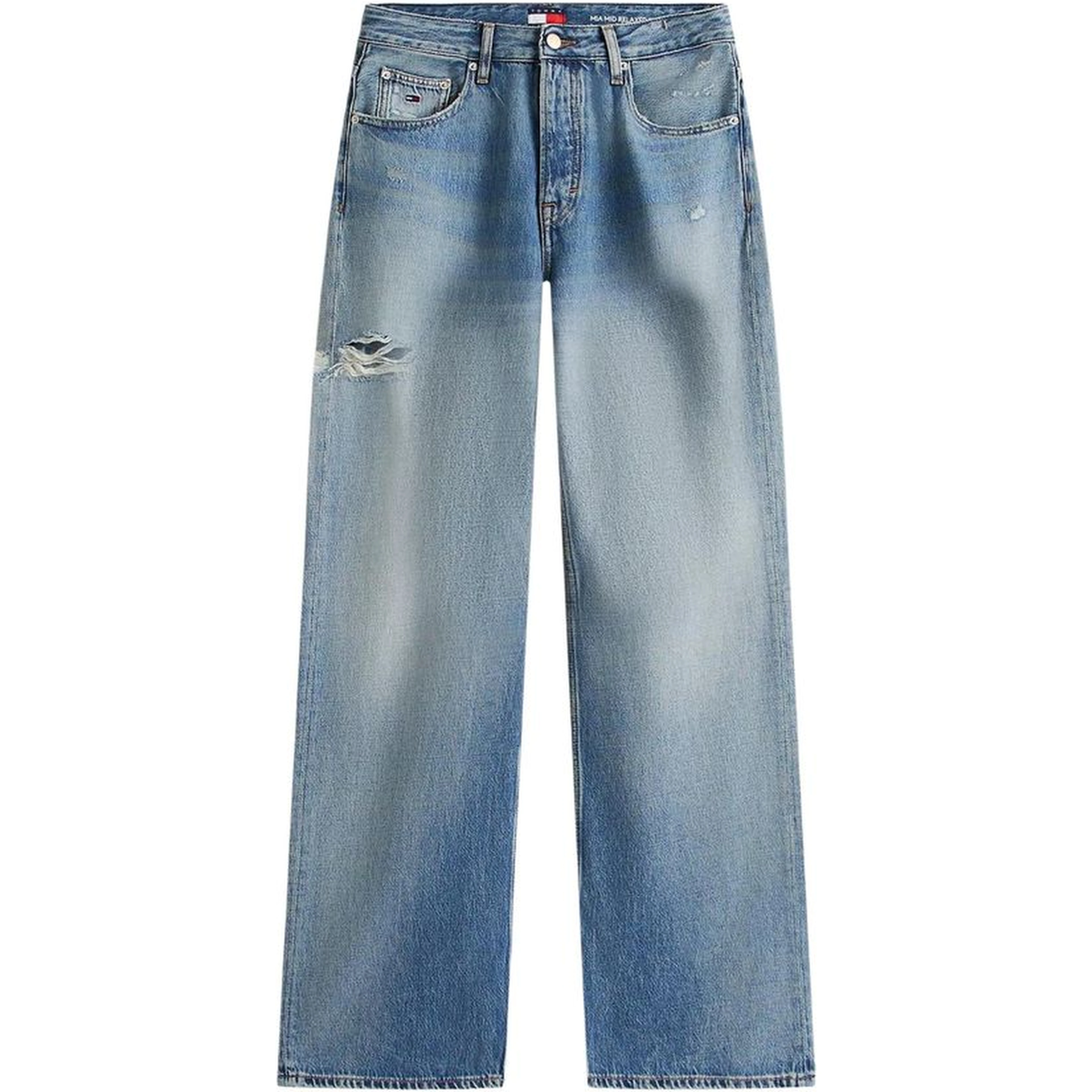 Blue Recycled Cotton Boyfriend Jeans