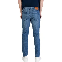 Blue Cotton Skinny Jeans